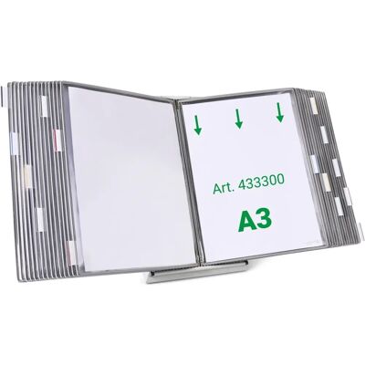 Tarifold Wand-Sichttafelsystem A3 Grau - Informationsschild Tarifold Wand-Sichttafelsystem A3 Grau - Informationsschild