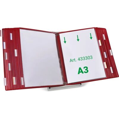 Tarifold A3 rot Sichttafelsystem - 30 Sichttafeln Tarifold A3 rot Sichttafelsystem - 30 Sichttafeln
