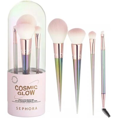 Kit de Pinceaux Cosmic Glow pour visage et yeux - Sephora Collection - Publicité Kit de Pinceaux Cosmic Glow pour visage et yeux - Sephora Collection - Publicité