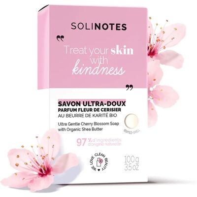 Savon Solinotes Fleur de Cerisier - Ultra-doux, 100g - Publicité Savon Solinotes Fleur de Cerisier - Ultra-doux, 100g - Publicité