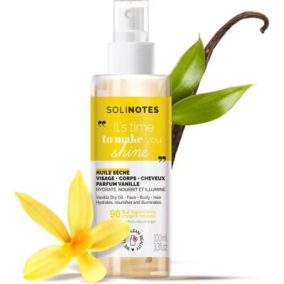 Huile Corps Vanille Solinotes - Hydrate et Illumine - 100ml - Publicité Huile Corps Vanille Solinotes - Hydrate et Illumine - 100ml - Publicité