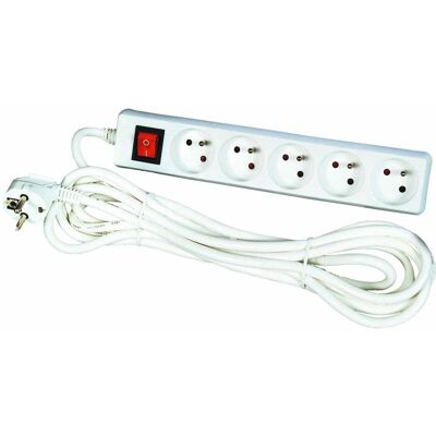 VOLTMAN DIO013035 - Verlengsnoer met 5 stopcontacten, schakelaar, kabel 1,5 m VOLTMAN DIO013035 - Verlengsnoer met 5 stopcontacten, schakelaar, kabel 1,5 m