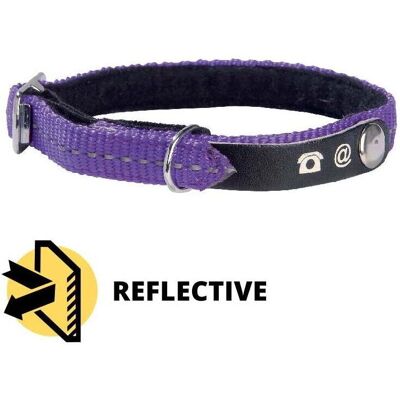 Collare viola riflettente in nylon Croci - Modello Lost Collare viola riflettente in nylon Croci - Modello Lost