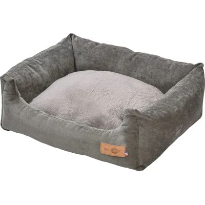 Croci Huisdierenbed - Rechthoekig grijs met pluche kussen - 73x58 cm Croci Huisdierenbed - Rechthoekig grijs met pluche kussen - 73x58 cm