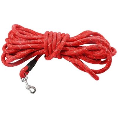 Bobby Dog Leash - 5m Red Reflective Nylon Walk Lead Bobby Dog Leash - 5m Red Reflective Nylon Walk Lead