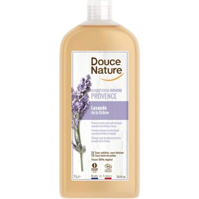 Douce Nature Lavanda Orgánico 1L Champú y Gel de Ducha - Cuidado Natural Douce Nature Lavanda Orgánico 1L Champú y Gel de Ducha - Cuidado Natural
