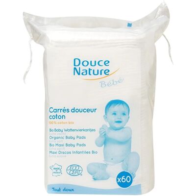 Douce Nature Carrés de Coton Bio - Disques de coton - Publicité Douce Nature Carrés de Coton Bio - Disques de coton - Publicité