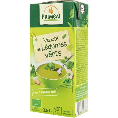 Soupe de légumes verts Primeal - Bio, Veloutée, 330ml - Publicité Soupe de légumes verts Primeal - Bio, Veloutée, 330ml - Publicité