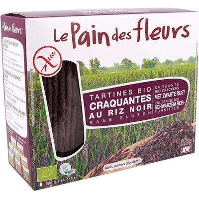 Crackers de riz noir Le Pain Des Fleurs – Bio, riche en magnésium, source de fibres - Publicité Crackers de riz noir Le Pain Des Fleurs – Bio, riche en magnésium, source de fibres - Publicité