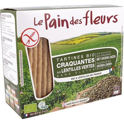 Crackers Bio de Lentilles Le Pain des Fleurs - Sans Gluten & Riche en Fer - Publicité Crackers Bio de Lentilles Le Pain des Fleurs - Sans Gluten & Riche en Fer - Publicité