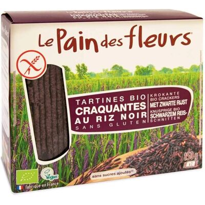 Le Pain des Fleurs Torradas de Arroz Preto - Orgânico, Sem Glúten, 150g Le Pain des Fleurs Torradas de Arroz Preto - Orgânico, Sem Glúten, 150g