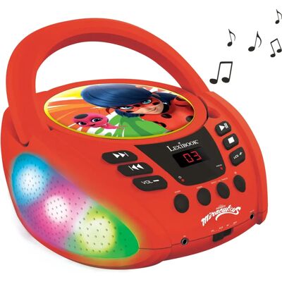 Lexibook Miraculous Bluetooth CD-lejátszó - Hordozható, Fények Lexibook Miraculous Bluetooth CD-lejátszó - Hordozható, Fények