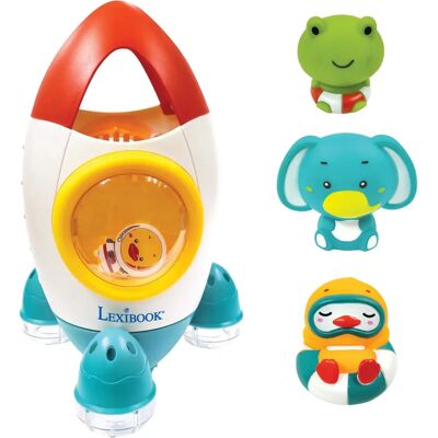 Set di giocattoli da bagno razzo spaziale con 3 animali - Giocattolo da bagno Set di giocattoli da bagno razzo spaziale con 3 animali - Giocattolo da bagno