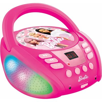 Lexibook Barbie Bluetooth CD-lejátszó fényhatásokkal - Hordozható gyerekzeneeszköz Lexibook Barbie Bluetooth CD-lejátszó fényhatásokkal - Hordozható gyerekzeneeszköz