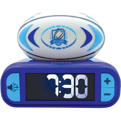 Digitální budík s rugby míčem - Noční světlo a zvukové efekty Digitální budík s rugby míčem - Noční světlo a zvukové efekty
