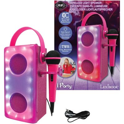 Lexibook Rózsaszín vezeték nélküli Bluetooth hangszóró mikrofonnal - Gyermek karaoke kiegészítő Lexibook Rózsaszín vezeték nélküli Bluetooth hangszóró mikrofonnal - Gyermek karaoke kiegészítő