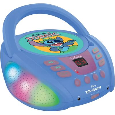 Lexibook Lettore CD Bluetooth Disney Stitch con Luci - Portatile Divertente Lexibook Lettore CD Bluetooth Disney Stitch con Luci - Portatile Divertente