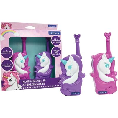 Lexibook 3D Walkie-Talkies - Unicorn - Outdoor Kids Toy Lexibook 3D Walkie-Talkies - Unicorn - Outdoor Kids Toy