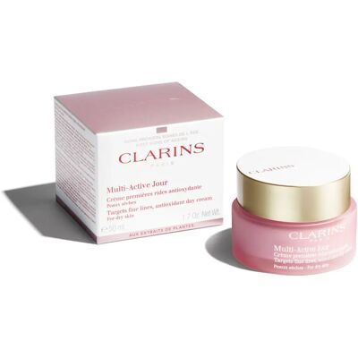 Clarins Multi-Active Dagkrem for Tørr Hud - Ansikt, Hals Clarins Multi-Active Dagkrem for Tørr Hud - Ansikt, Hals