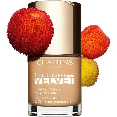 Clarins Skin Illusion Velvet - Natürliche Matte Foundation gegen Glanz Clarins Skin Illusion Velvet - Natürliche Matte Foundation gegen Glanz