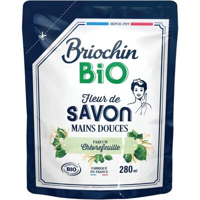 Savon liquide mains Briochin Chèvrefeuille - Recharge de 280 ml - Publicité Savon liquide mains Briochin Chèvrefeuille - Recharge de 280 ml - Publicité