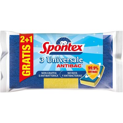 Spugna Riutilizzabile Delicata Antibatterica Spontex 2+1 Spugna Riutilizzabile Delicata Antibatterica Spontex 2+1