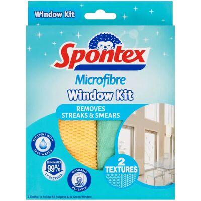 Spontex Mikrofibermosdó Készlet - Üvegfelületek - 80g Spontex Mikrofibermosdó Készlet - Üvegfelületek - 80g