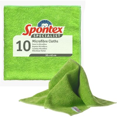 Spontex Zöld mikroszálas kendők - 10 db Spontex Zöld mikroszálas kendők - 10 db