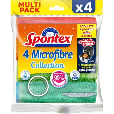 Chiffons Microfibre Spontex - Pack de 4 - Collection Microfibre Chiffons Microfibre Spontex - Pack de 4 - Collection Microfibre