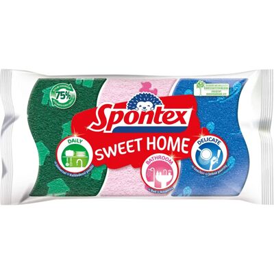 Spontex - Sweet Home - Mehrfarbig - 3 Stück - Schwamm Spontex - Sweet Home - Mehrfarbig - 3 Stück - Schwamm