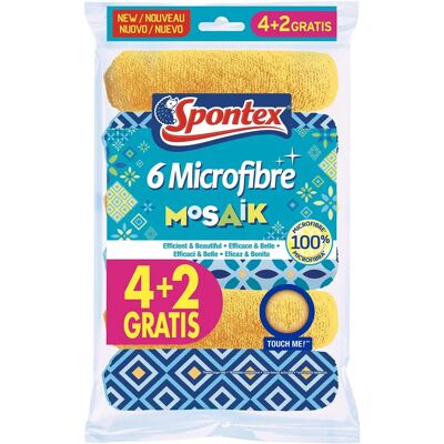 Spontex Mosaik 4+2 - Schoonmaakdoekjes Spontex Mosaik 4+2 - Schoonmaakdoekjes