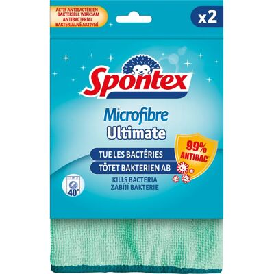Chiffon microfibre Spontex Ultimate - 30x30cm - Qualité premium Chiffon microfibre Spontex Ultimate - 30x30cm - Qualité premium