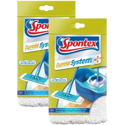 Chiffons Microfibre Spontex pour Sols - Pack de 2 - Publicité Chiffons Microfibre Spontex pour Sols - Pack de 2 - Publicité