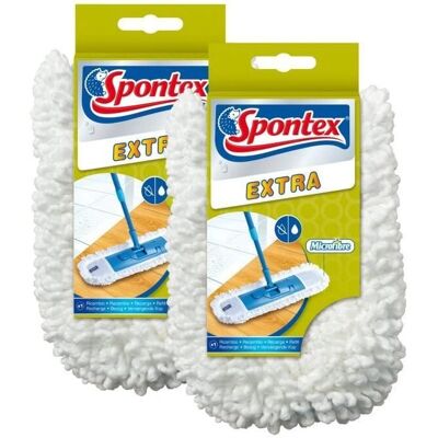 Spontex Extra Flat 2 Rechanges en Microfibre - Rechanges en Microfibre - Publicité Spontex Extra Flat 2 Rechanges en Microfibre - Rechanges en Microfibre - Publicité
