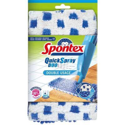 Spontex Quick Spray Duo Mikroanyag Mikroszálas Mop Fej - Padló Tisztítás Spontex Quick Spray Duo Mikroanyag Mikroszálas Mop Fej - Padló Tisztítás