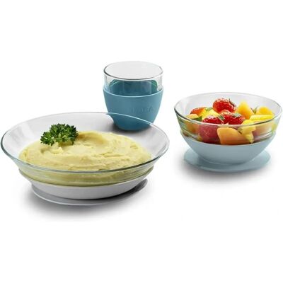 Conjunto de Refeição em Vidro Jungle da Beaba - Louça infantil Conjunto de Refeição em Vidro Jungle da Beaba - Louça infantil