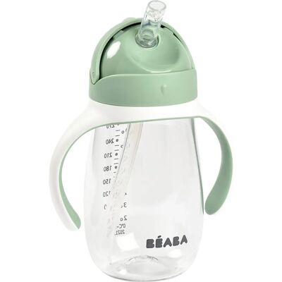 Béaba Grön Barnmugg 300ml Lockbar med Handtag Béaba Grön Barnmugg 300ml Lockbar med Handtag