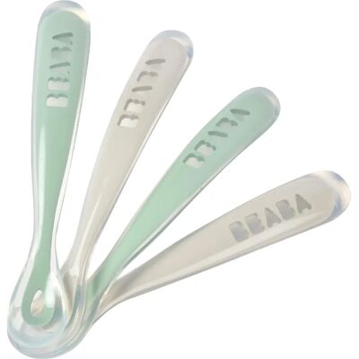 BEABA Babylepels Set - Silicone zacht, 4 stuks, vanaf 4 maanden BEABA Babylepels Set - Silicone zacht, 4 stuks, vanaf 4 maanden
