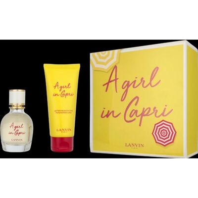 Lanvin A Girl In Capri Coffret - EDT 50ml + Lotion Corps 100ml - Publicité Lanvin A Girl In Capri Coffret - EDT 50ml + Lotion Corps 100ml - Publicité
