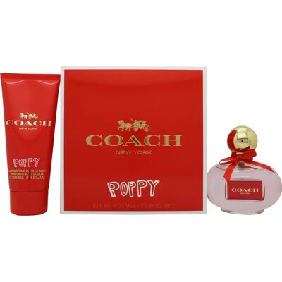 Ensemble Parfum Floral Orange Coach Poppy - Femme - Publicité Ensemble Parfum Floral Orange Coach Poppy - Femme - Publicité