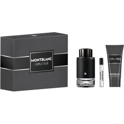 Set Cadou Montblanc Explorer - Eau de Parfum 100ml, Gel de duș, Spray de călătorie Set Cadou Montblanc Explorer - Eau de Parfum 100ml, Gel de duș, Spray de călătorie