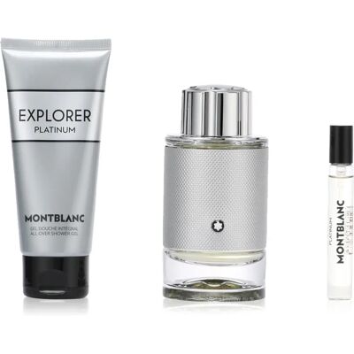Montblanc Explorer Platinum Eau De Parfum Spray - 3 Stück Set Montblanc Explorer Platinum Eau De Parfum Spray - 3 Stück Set