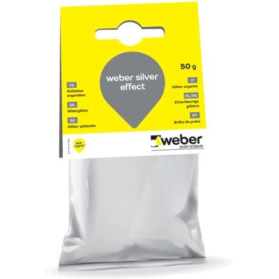 Weber - Silver Effect - Argento - 50 g - Glitter Weber - Silver Effect - Argento - 50 g - Glitter
