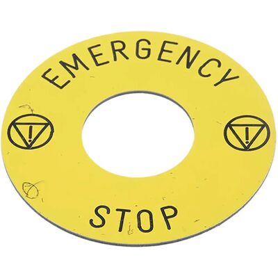 Schneider ZB6Y7330 Not-Aus Schild - Rechteckig 45mm Gelb Schneider ZB6Y7330 Not-Aus Schild - Rechteckig 45mm Gelb