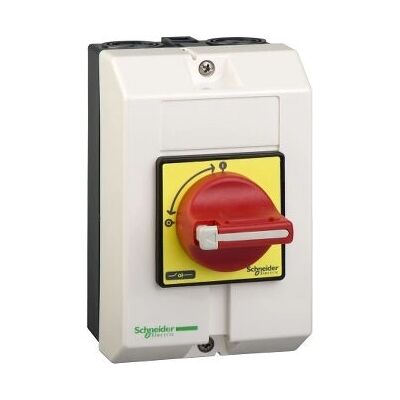 Schneider Electric VCF02GE Interruptor rotatorio 3P - IP65, 10A, Rojo Schneider Electric VCF02GE Interruptor rotatorio 3P - IP65, 10A, Rojo