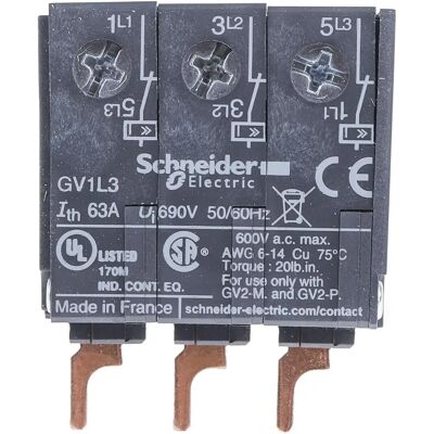 Schneider Electric GV1L3 Ergänzungssperren - Unterstützt Motor-Schutzschalter GV2 Schneider Electric GV1L3 Ergänzungssperren - Unterstützt Motor-Schutzschalter GV2