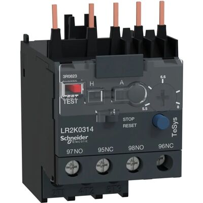 Schneider Electric LR2K0314 Motorschutzrelais - Einstellbar 5,5-8A - Klasse 10A Schneider Electric LR2K0314 Motorschutzrelais - Einstellbar 5,5-8A - Klasse 10A