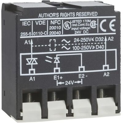 Schneider Electric Modulo d'interfaccia contattore LA4DWB - Serie LC1 Schnittstellenmodul Schneider Electric Modulo d'interfaccia contattore LA4DWB - Serie LC1 Schnittstellenmodul