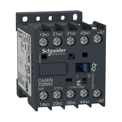 Schneider Electric CA4K - Hilfsschütz - Niedriger Stromverbrauch 24V - 3NA+NF Schneider Electric CA4K - Hilfsschütz - Niedriger Stromverbrauch 24V - 3NA+NF