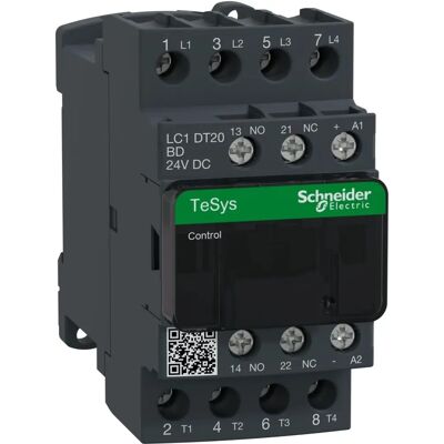 Schneider Electric LC1DT20BD 4-poliger Kontaktor 20A 24V DC - AC-1 Schneider Electric LC1DT20BD 4-poliger Kontaktor 20A 24V DC - AC-1